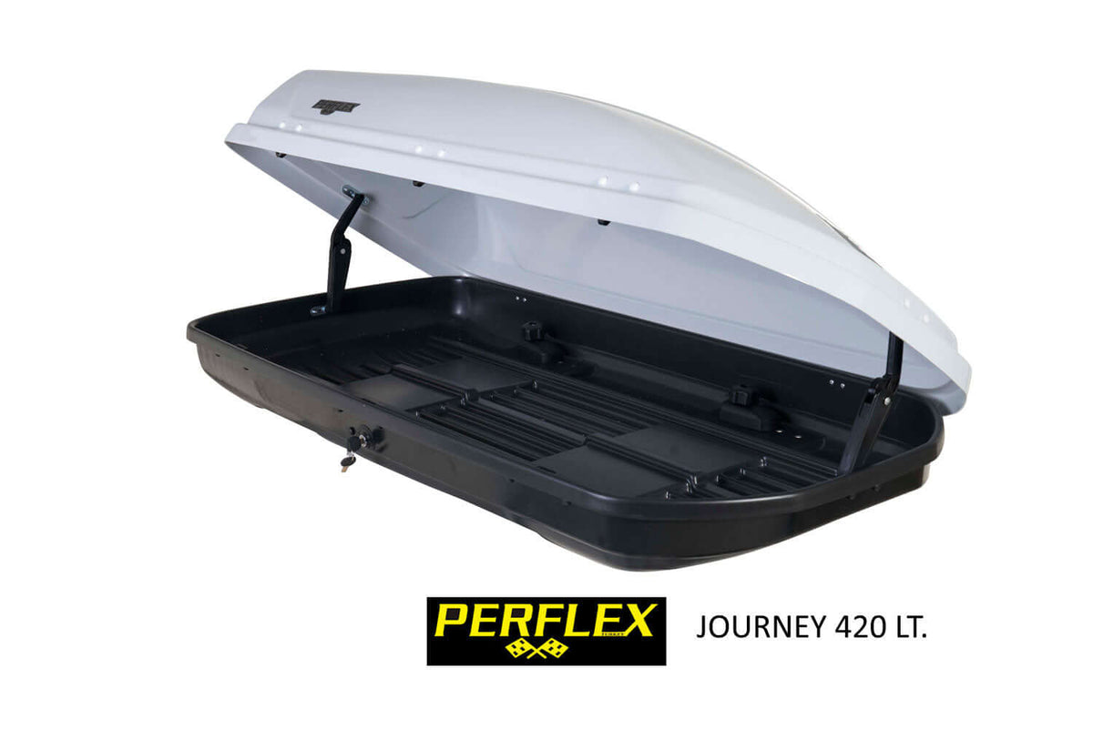 Автобокс Perflex Journey 420л с ключалка - бял – снимка 2