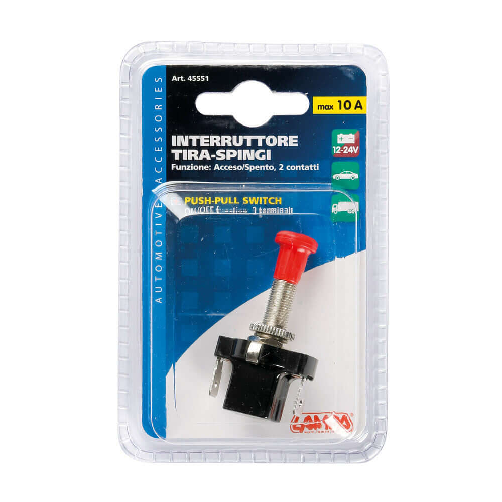 Бутон – дърпане 12 / 24 V- 10A – снимка 3