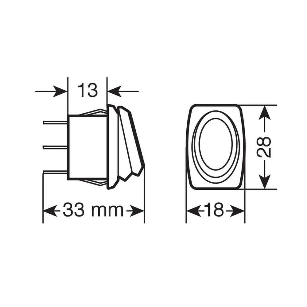 Бутон “micro” превключвател LED 12 / 24V – снимка 2