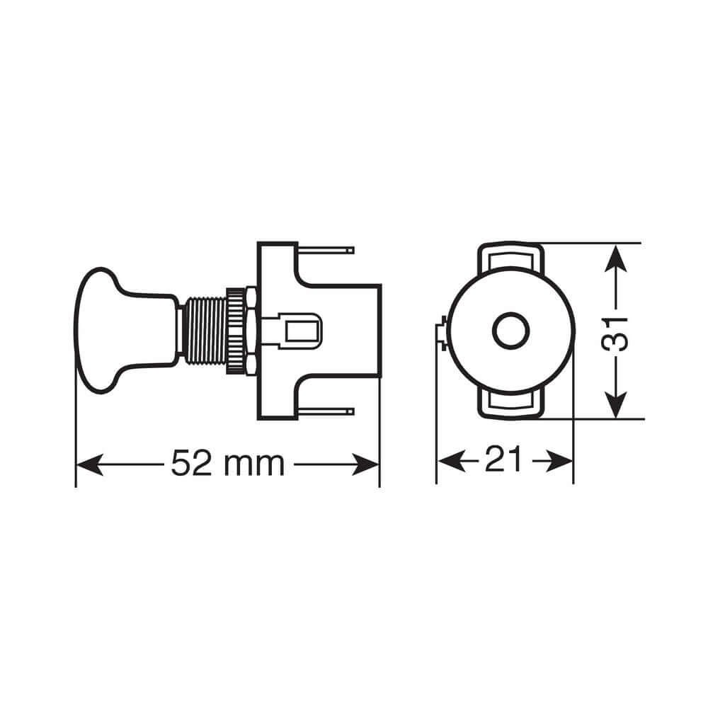 Бутон дърпане LED 12 / 24V – снимка 3