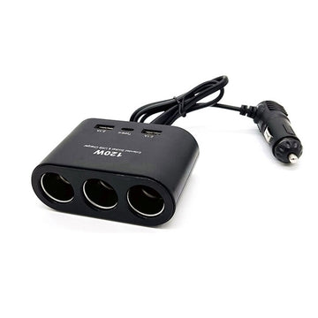 Разклонител за запалка 3-ка + 2 USB + C-Type
