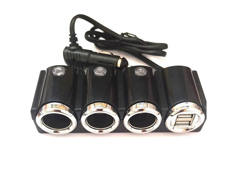 Разклонител за запалка 3-ка + 2 USB 12 / 24V