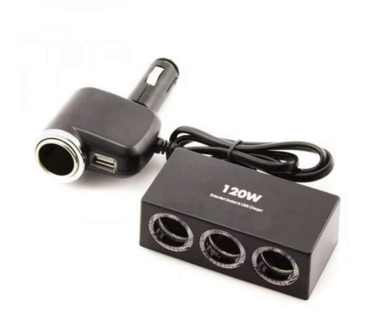 Разклонител за запалка 4-ка + 1 USB 12 / 24V
