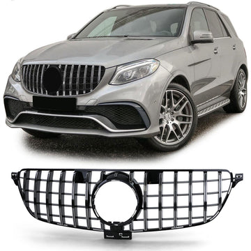Решетка тип GT за Mercedes GLE SUV W166, GLE купе C292 2015-2019 с отвор за камера хром / черна