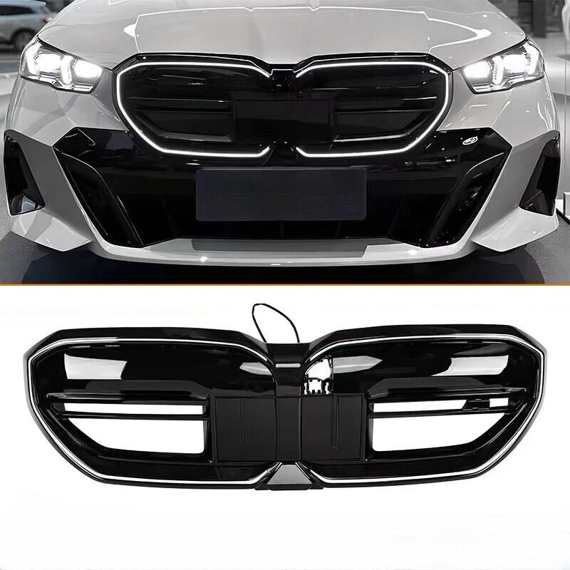 Бъбреци с LED светлини за BMW серия 5 G60, G61 след 2024 година, черен лак