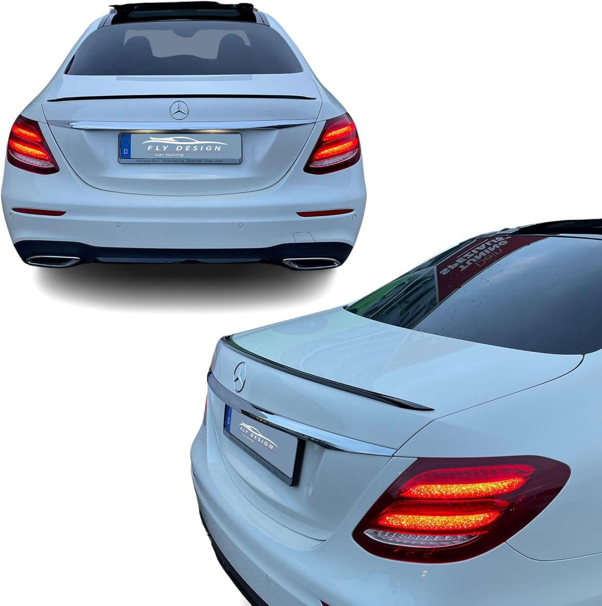 Заден спойлер за Mercedes-Benz E-Class W213 AMG-Line – цвят черен лак – снимка 2