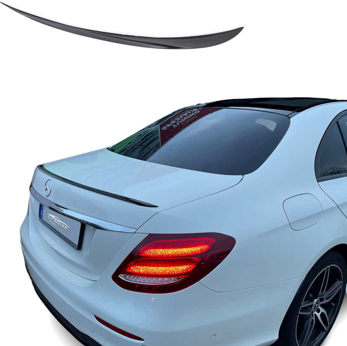 Заден спойлер за Mercedes-Benz E-Class W213 AMG-Line – цвят черен лак – снимка 3