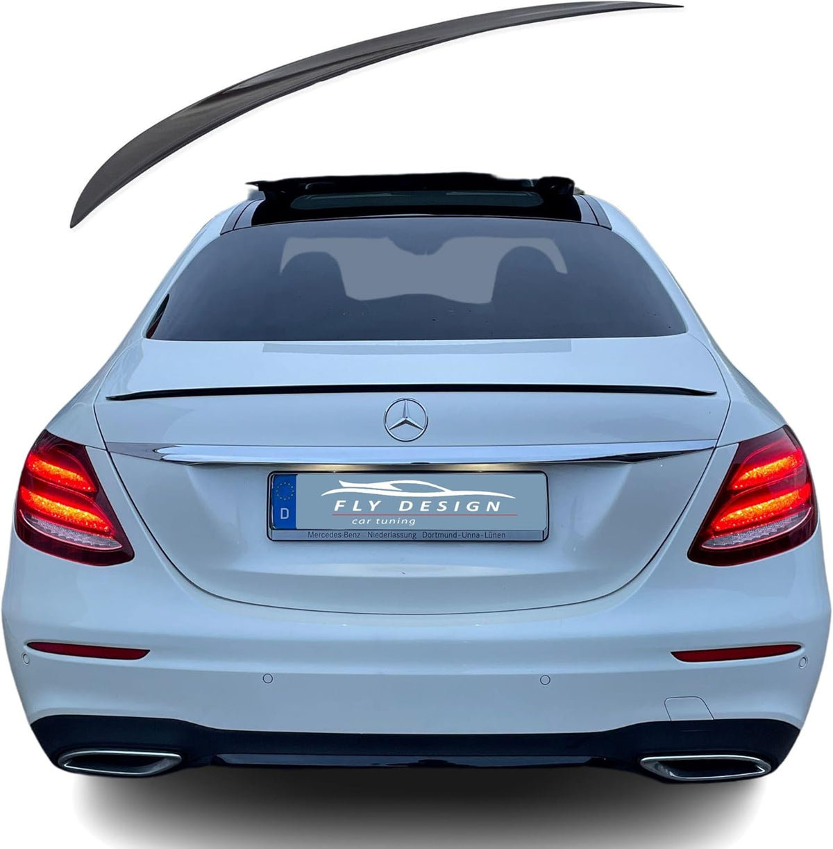 Заден спойлер за Mercedes-Benz E-Class W213 AMG-Line – цвят черен лак – снимка 4