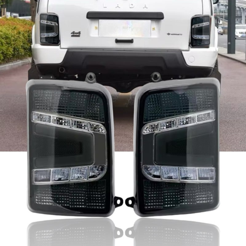 2 БРОЯ LED Диодни Опушени Тунинг Стопове за Lada Niva Задни Светлини