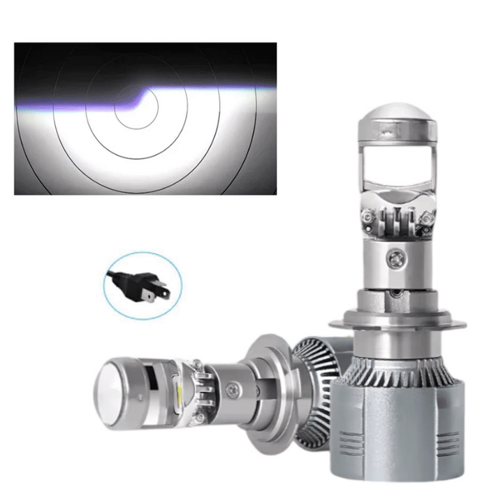 Диодни крушки за фар H4 LED с лупа 2БР / К-Т