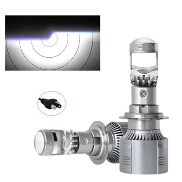 Диодни крушки за фар H4 LED с лупа 2БР / К-Т