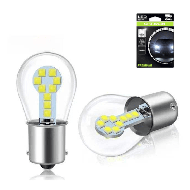 Диодни крушки 2бр BA15s LED 12V - T125