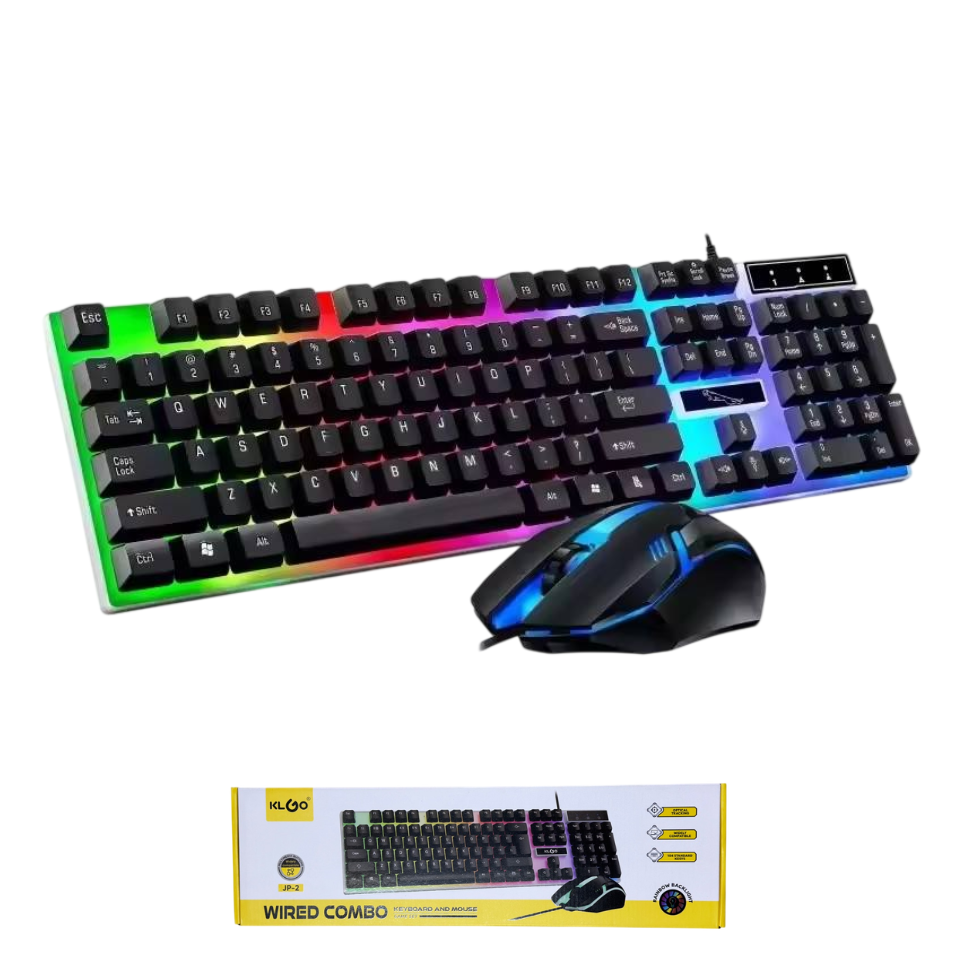 LED комплект RGB клавиатура и мишка KLGO - T962