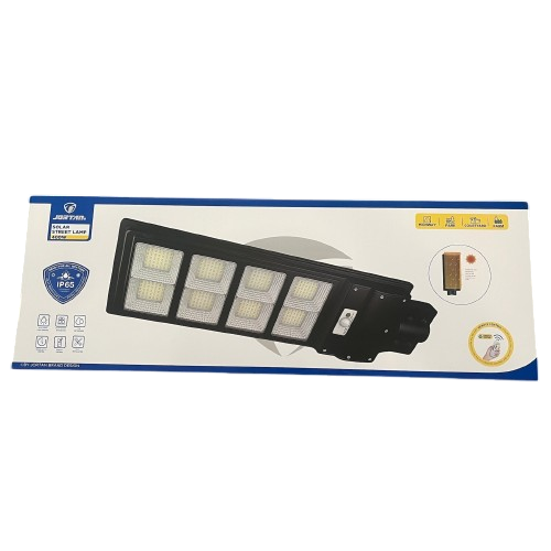 Улична соларна лампа Jortan със соларен панел и стойка, 400W, IP66, 12-16 часа автономия, Батерия 30 – снимка 9