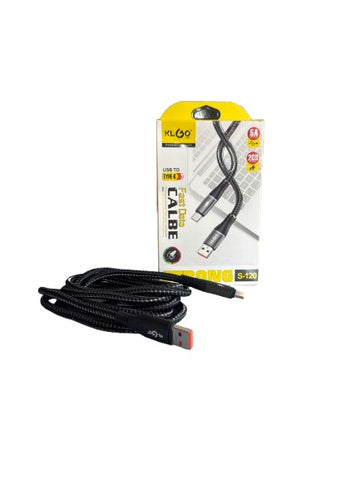Кабел за зареждане KLGO 2 метра USB към Type C