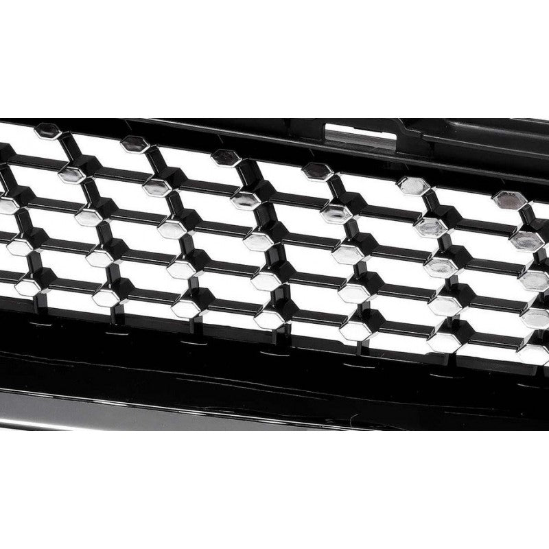 Хром / черна диамантена решетка за Mercedes C класа W205 седан, S205 комби, C205 купе 2019-2020 с отвор – снимка 4
